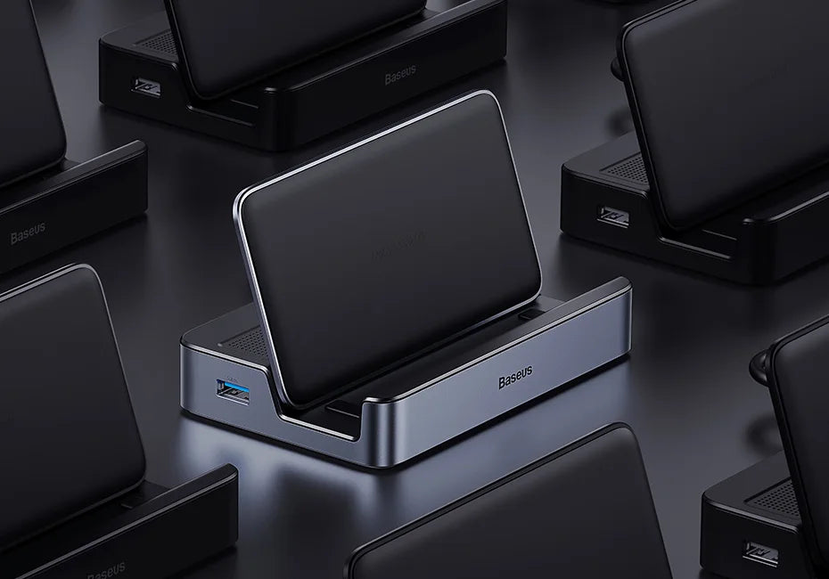 Baseus 6‑in‑1 USB‑C Docking Station | HDMI 4K@60Hz, RJ45, USB 3.0, PD 100W