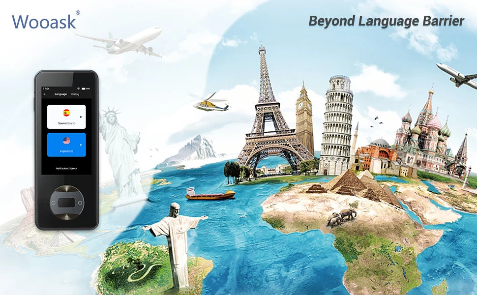 Wooask W10 Translator 144 Languages Offline 98% Accuracy Travel