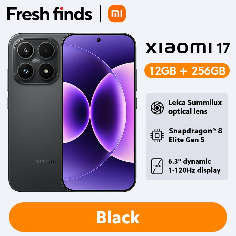 World Premiere Global Version Xiaomi 17 Smartphone 5G Snapdragon® 8 Elite Gen 5 CPU Leica Camera 6330mAh 100W HyperCharge 6.3" OLED Display - Limetastore