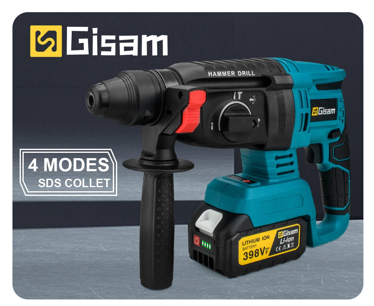 Gisam Brushless Power Tools Set for Makita 18V – Impact Wrench, Drill, Grinder, Hammer