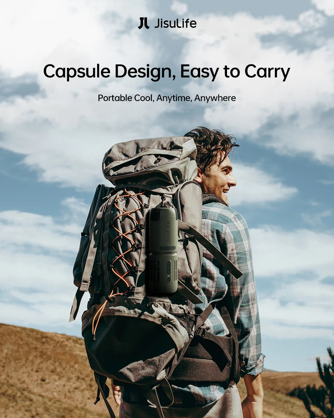 JISULIFE 3-in-1 Portable Wireless Ceiling Camping Fan – Massive 13500mAh Battery