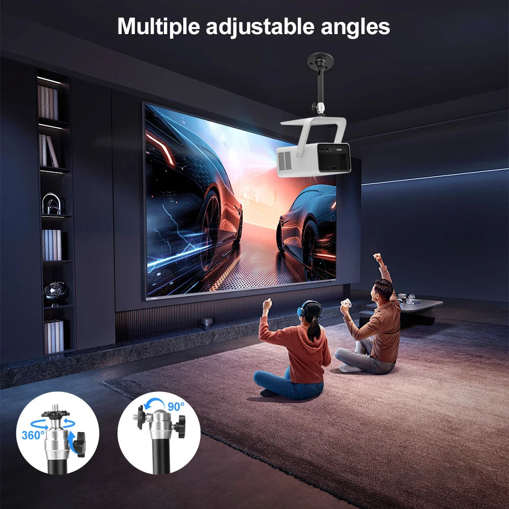 Univerzalni 6 mm kovinski nosilec za stensko in stropno montažo projektorja – obešalnik z navojem 1/4" za HY300, YG300, TDA6W