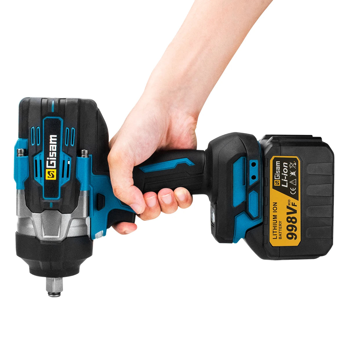Gisam 2800N.m Brushless Impact Wrench 1/2" for Makita 18V