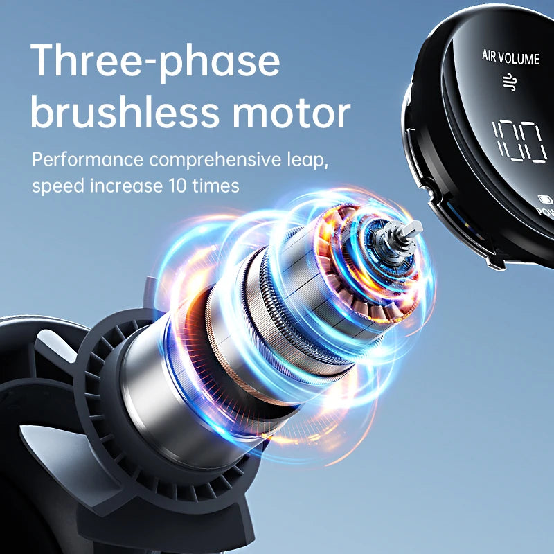 JISULIFE Mini Handheld Portable Fan – 100 Adjustable Wind Speeds, 5000mAh Battery