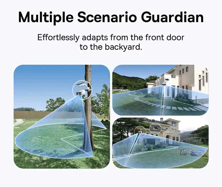 Baseus Security X1 Pro Outdoor Dual Camera Wireless 3K Camera Solar Panel Face Recognition Smart AI Tracking Security Camera - Limetastore