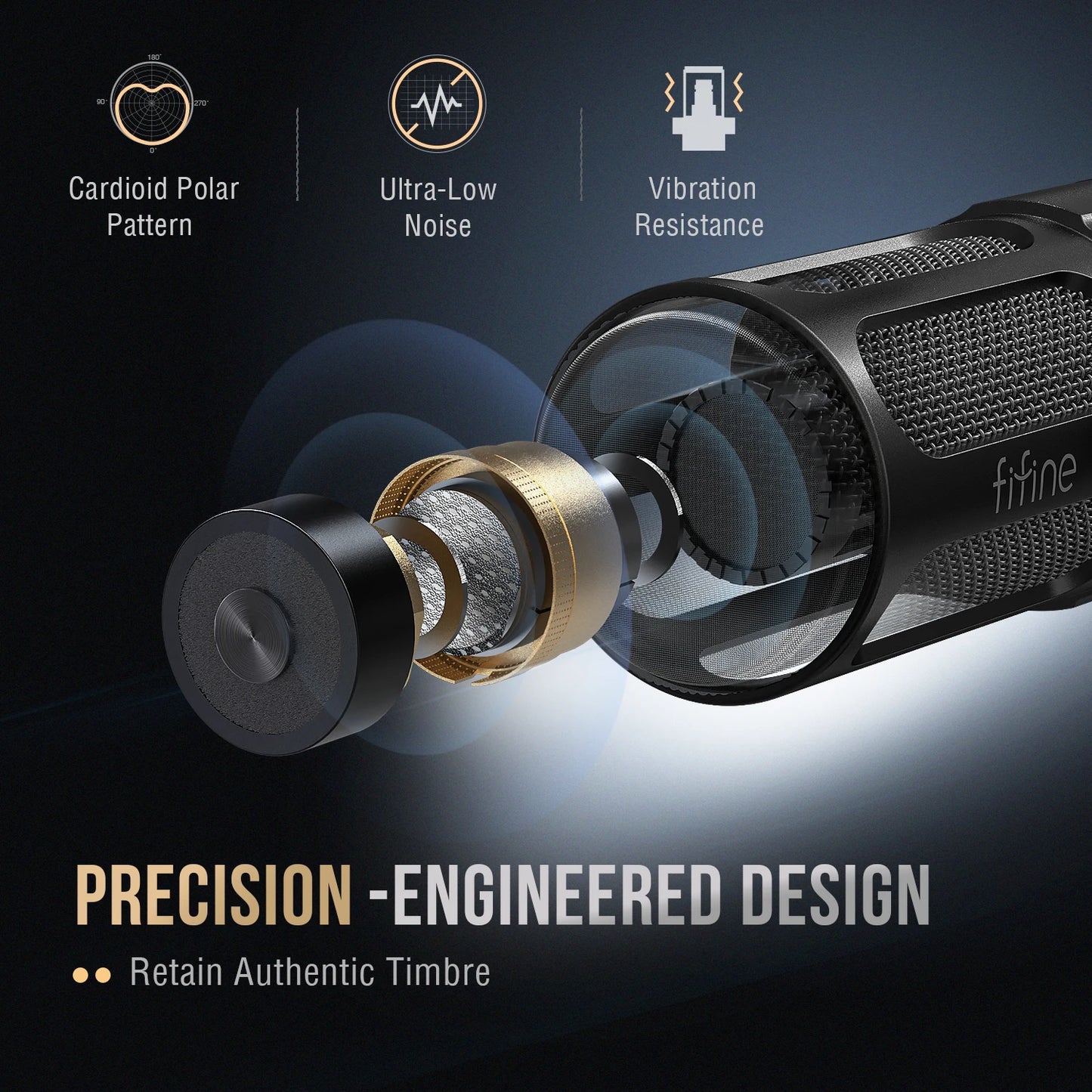 FIFINE TANK1 XLR Dynamic Microphone | Professional Podcast & Streaming Mic