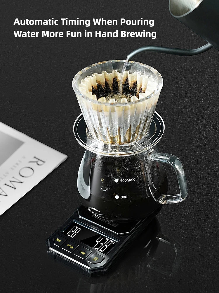 HiBREW Digital Coffee Scale 3000g/0.1g – High‑Precision Electronic Scale with Auto Timer & LED Display