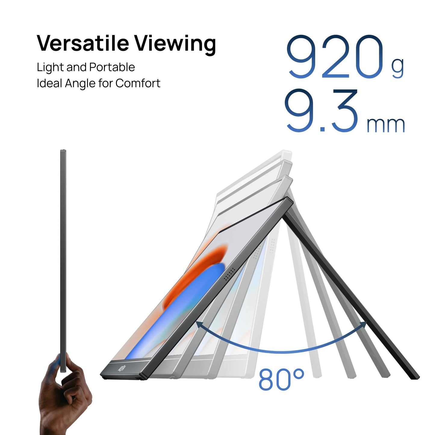 ARZOPA 17.3" Portable Gaming Monitor | 1080P FHD IPS, Kickstand, USB‑C & HDMI