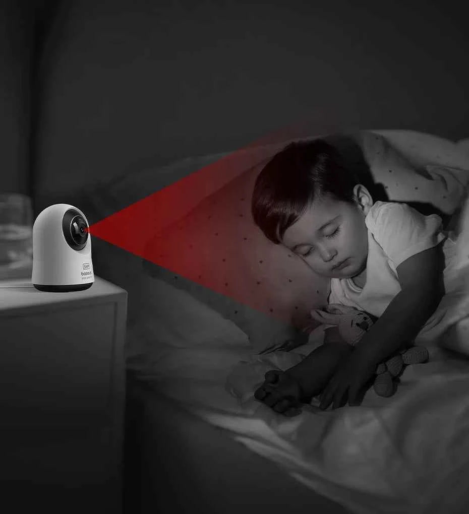 Baseus 5MP 3K WiFi IP Camera 2.4G/5G Wireless Indoor Security Protection Pan&Tilt 8x Digital Zoom Mini Cam Surveillance Cameras - Limetastore
