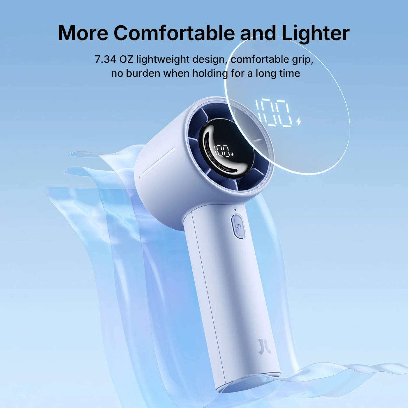 JISULIFE Life10s Smart Handheld Mini Fan – 5000mAh Long-Lasting Battery