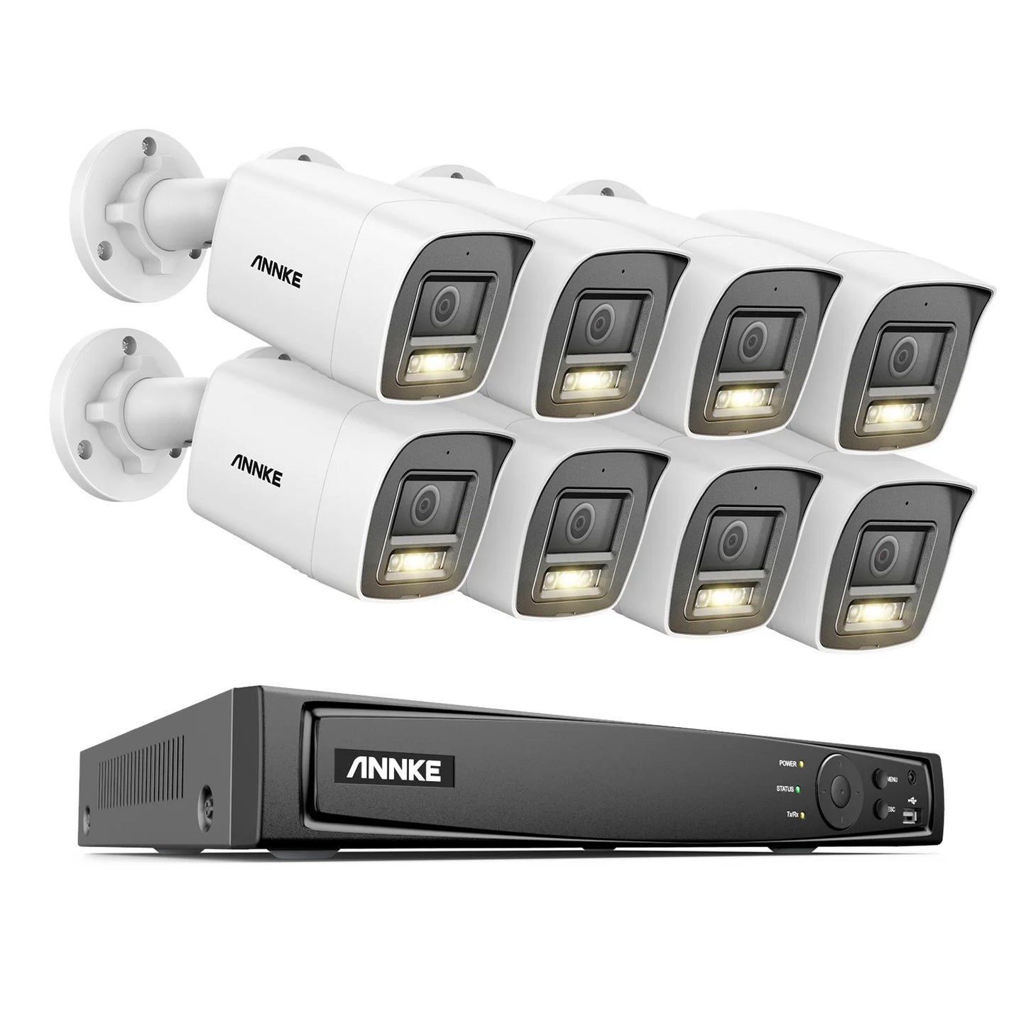 ANNKE 12MP 6K PoE CCTV System | 16CH NVR, Dual‑Light Cameras, Audio, Human & Vehicle Detection