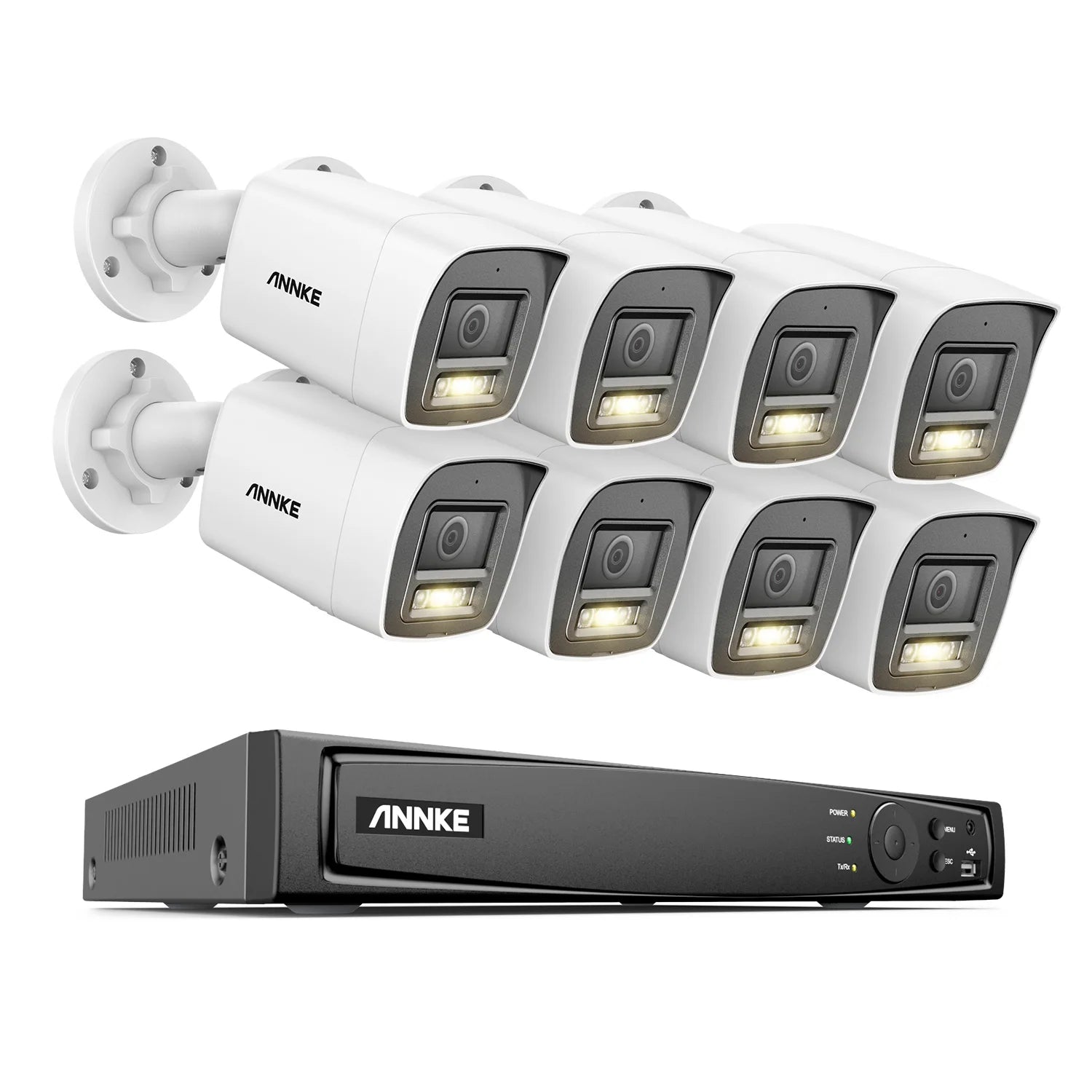 ANNKE 12MP 6K PoE CCTV System | 16CH NVR, Dual‑Light Cameras, Audio, Human & Vehicle Detection