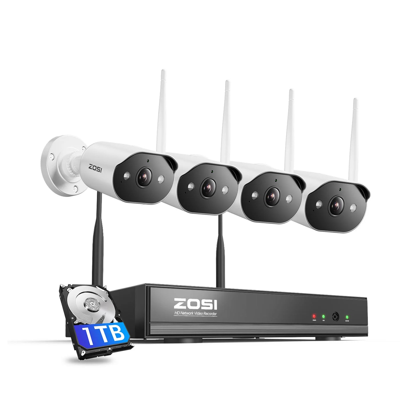 ZOSI 2K Wi‑Fi 6 Security Camera System – 3MP Indoor/Outdoor Wireless IP Cameras with 2‑Way Audio