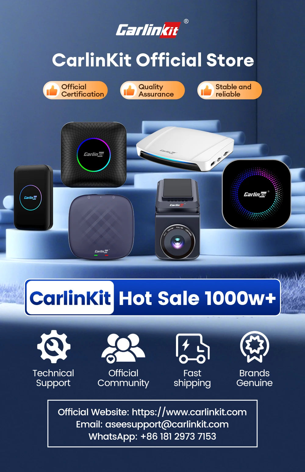 CarlinKit Android 15 Ultra2 8+128GB Wireless CarPlay AI Box