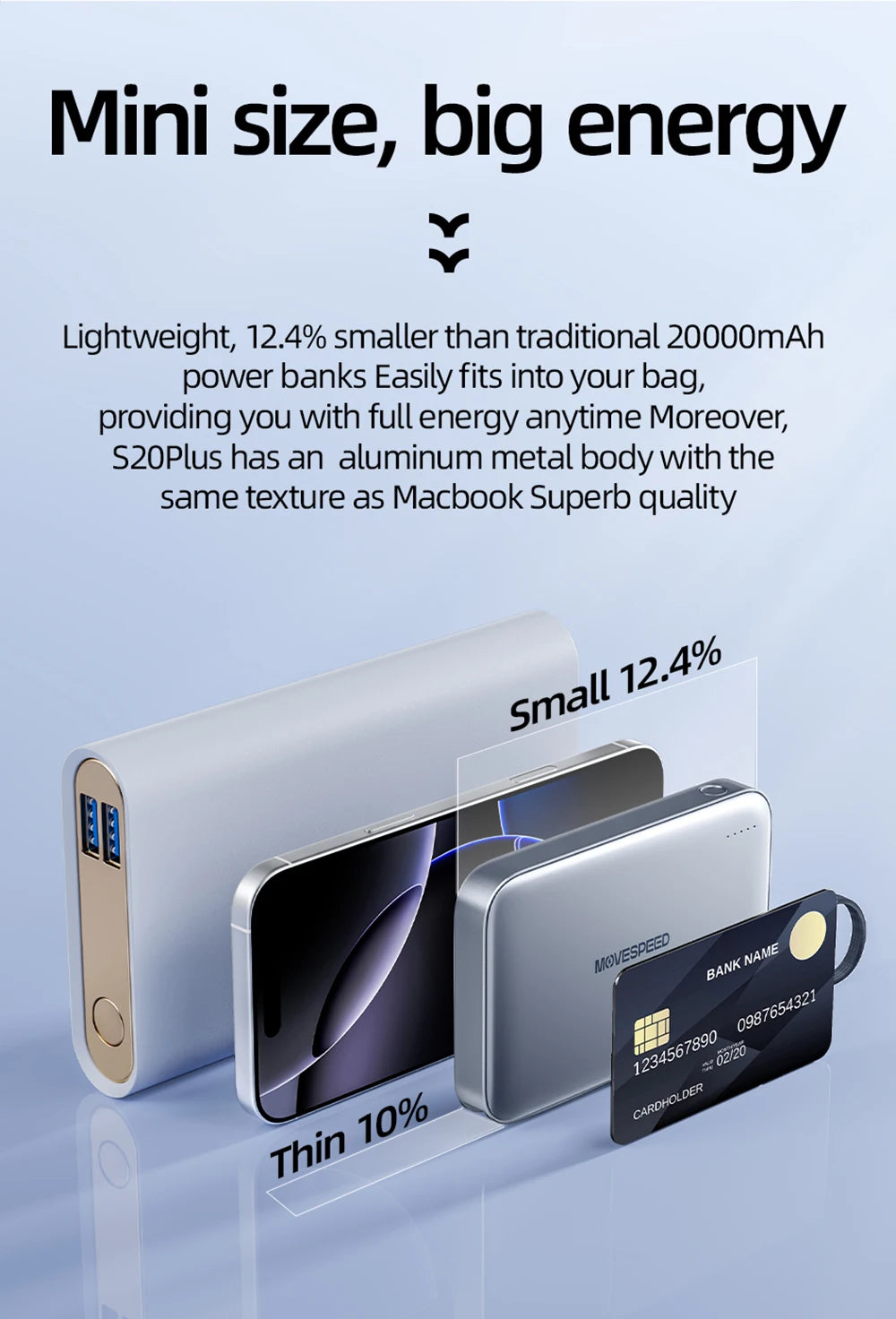 MOVESPEED S20Plus 20000mAh Magnetic Power Bank MagSafe