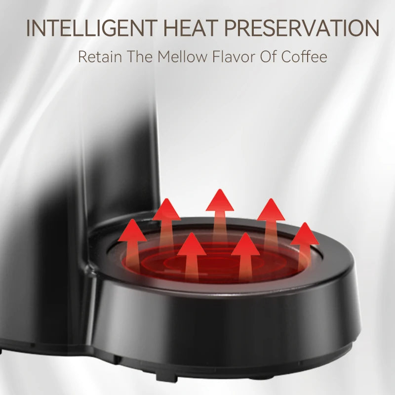 HiBREW 3-v-1 aparat za prekapno kavo America, aparat za kavo Pour Over, stekleni čajnik, grelnik vode za čaj 750 ml H12