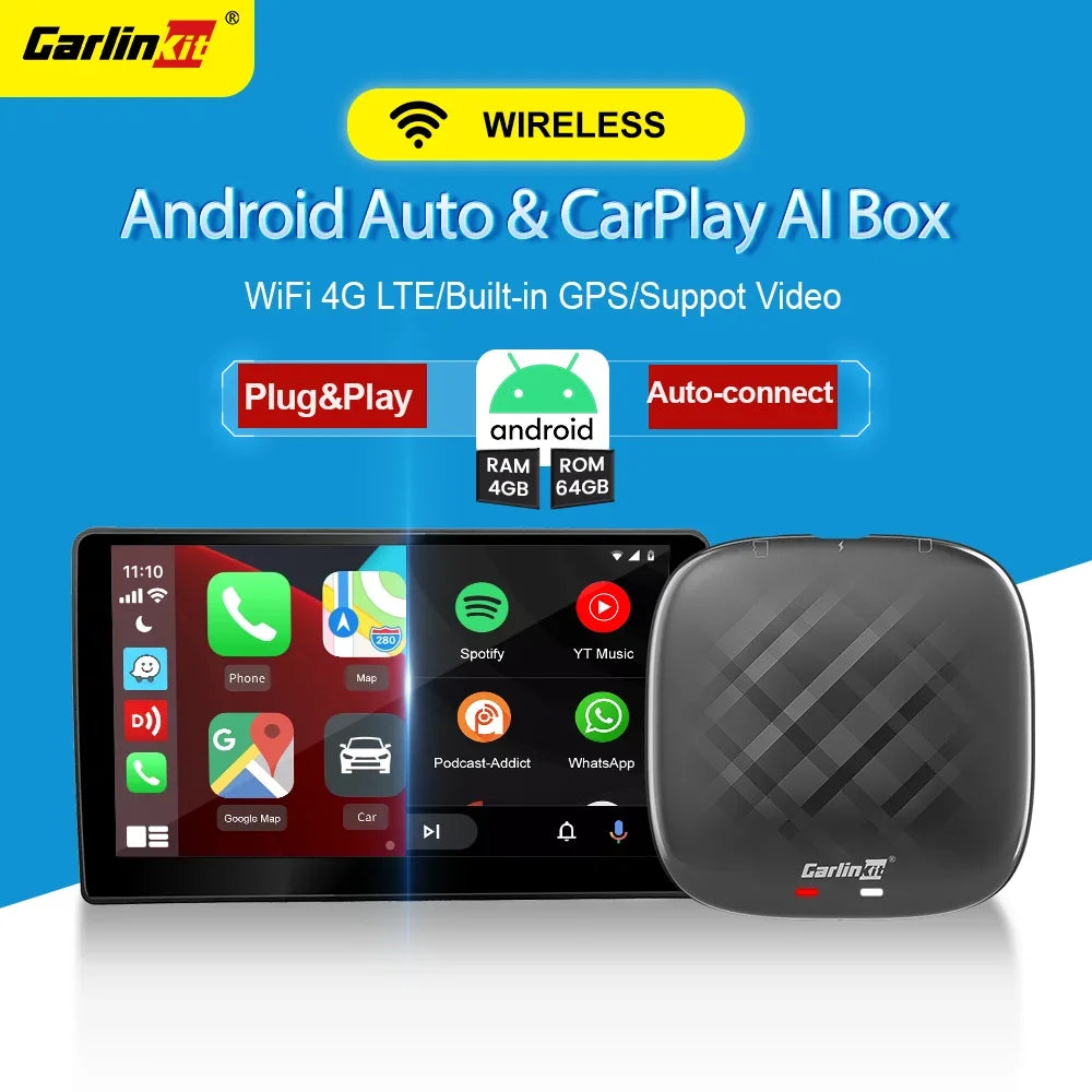 CarlinKit Android 11 Wireless CarPlay AI Box