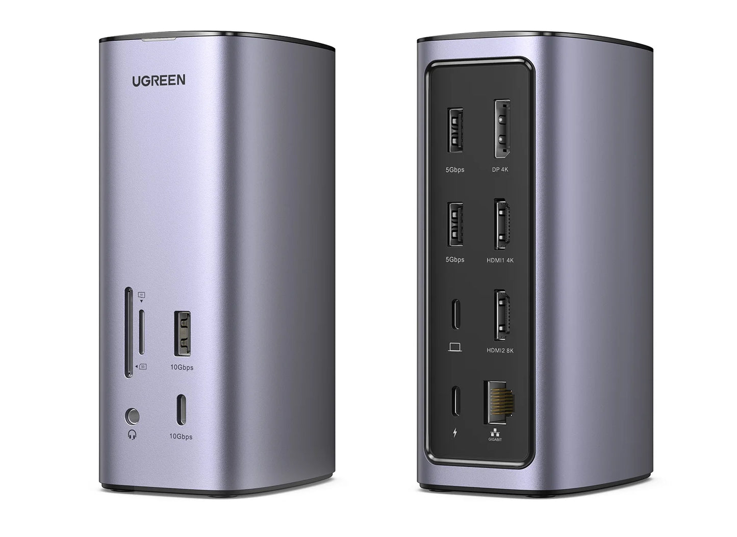 UGREEN 12‑in‑1 USB‑C Docking Station with 8K HDMI, 4K60Hz DisplayPort, Triple Display