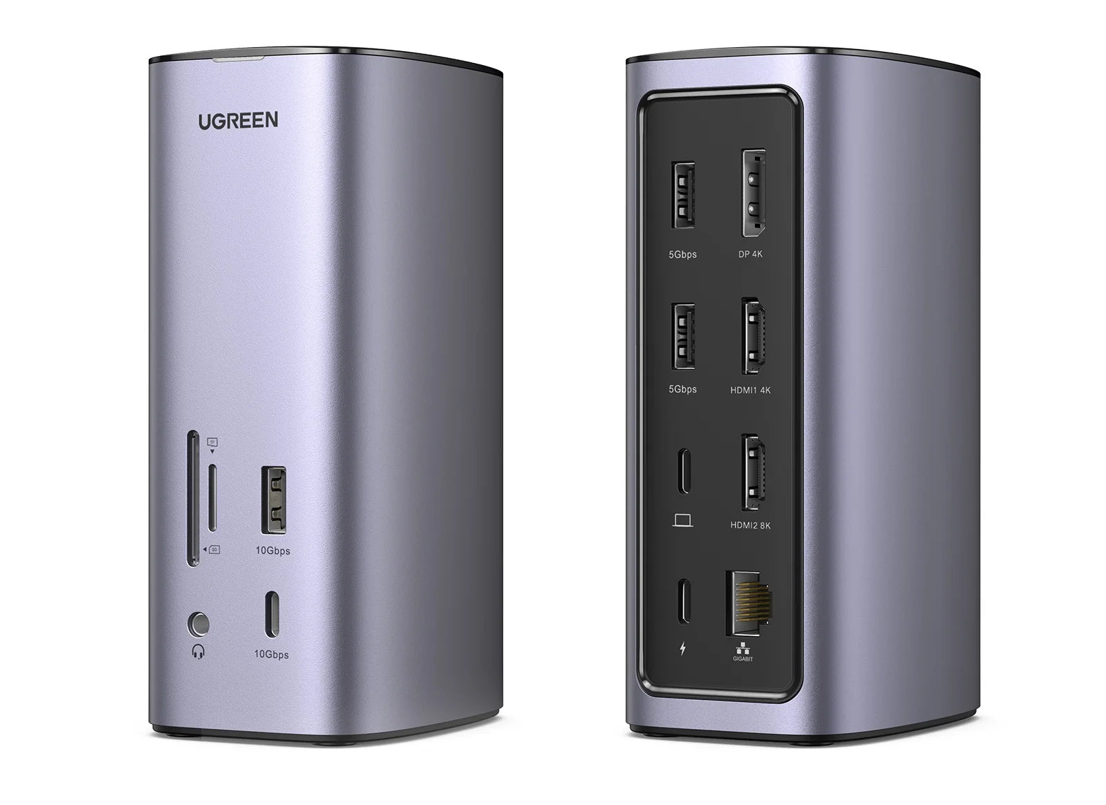UGREEN 12‑in‑1 USB‑C Docking Station with 8K HDMI, 4K60Hz DisplayPort, Triple Display