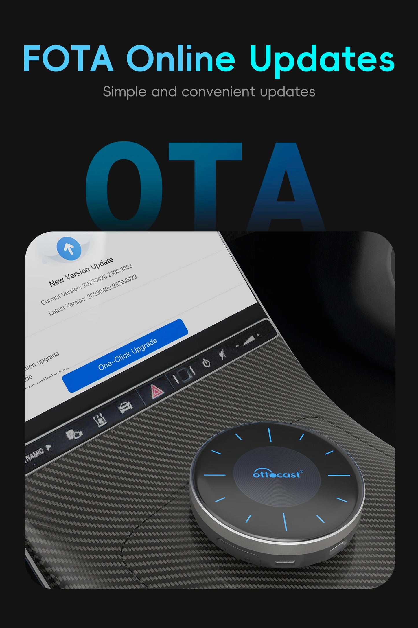 OTTOCAST OttoAiBox P3 Wireless CarPlay AI Box with HDMI