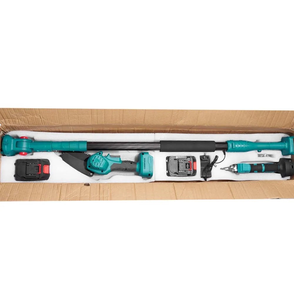 ONEVAN 3500W Brushless Telescoping Pole Electric Chainsaw 4 IN 1 High Branch Scissors Garden Pruning Tool For 21V 18V Battery