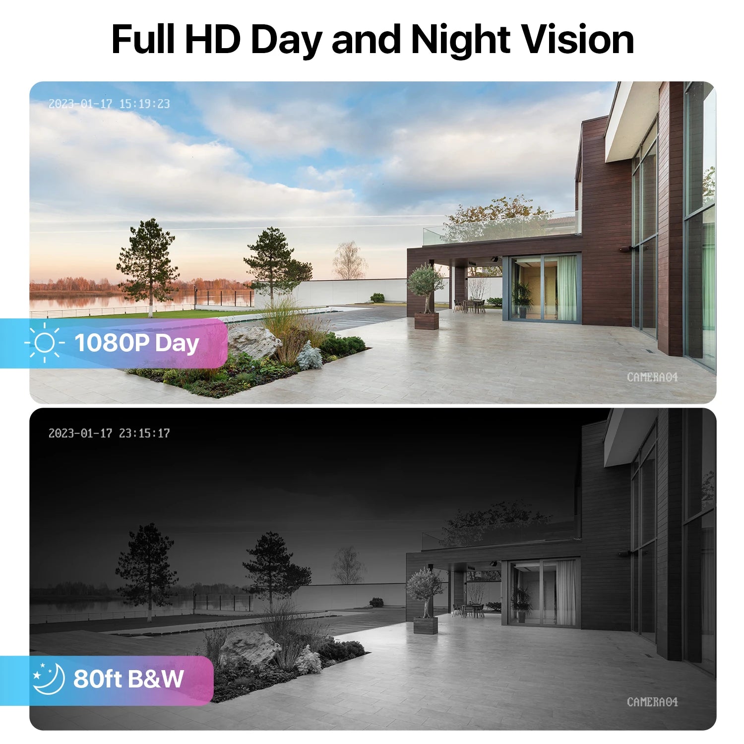 ZOSI 8CH 1080p Wired Security Camera System – H.265+ DVR with 8× 2MP Outdoor CCTV Cameras