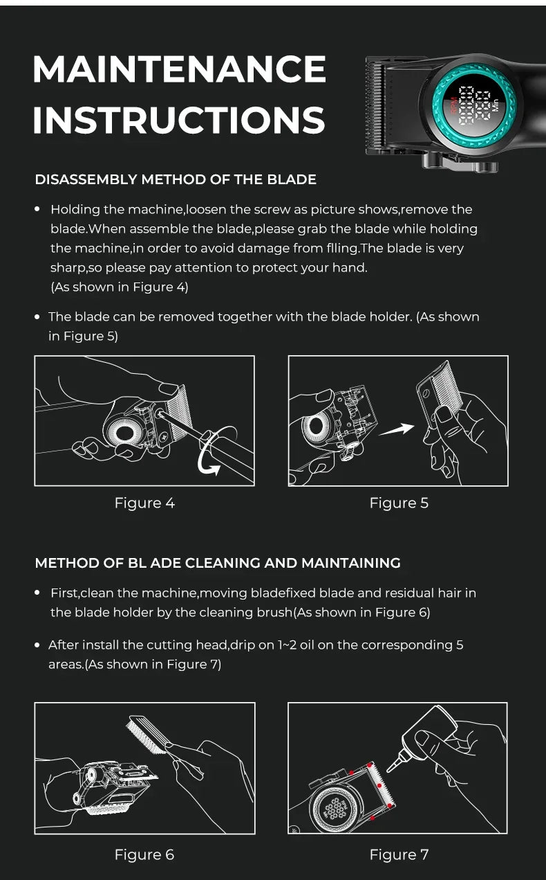 VGR Hair Clipper Cordless Hair Trimmer Professional Hair Cutting Machine Rechargeable Haircut 9000 RPM Clipper for Men V-001