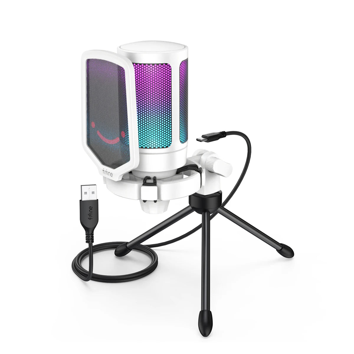 FIFINE A6V Ampligame RGB USB Gaming Microphone | Condenser Mic for PC - Limetastore
