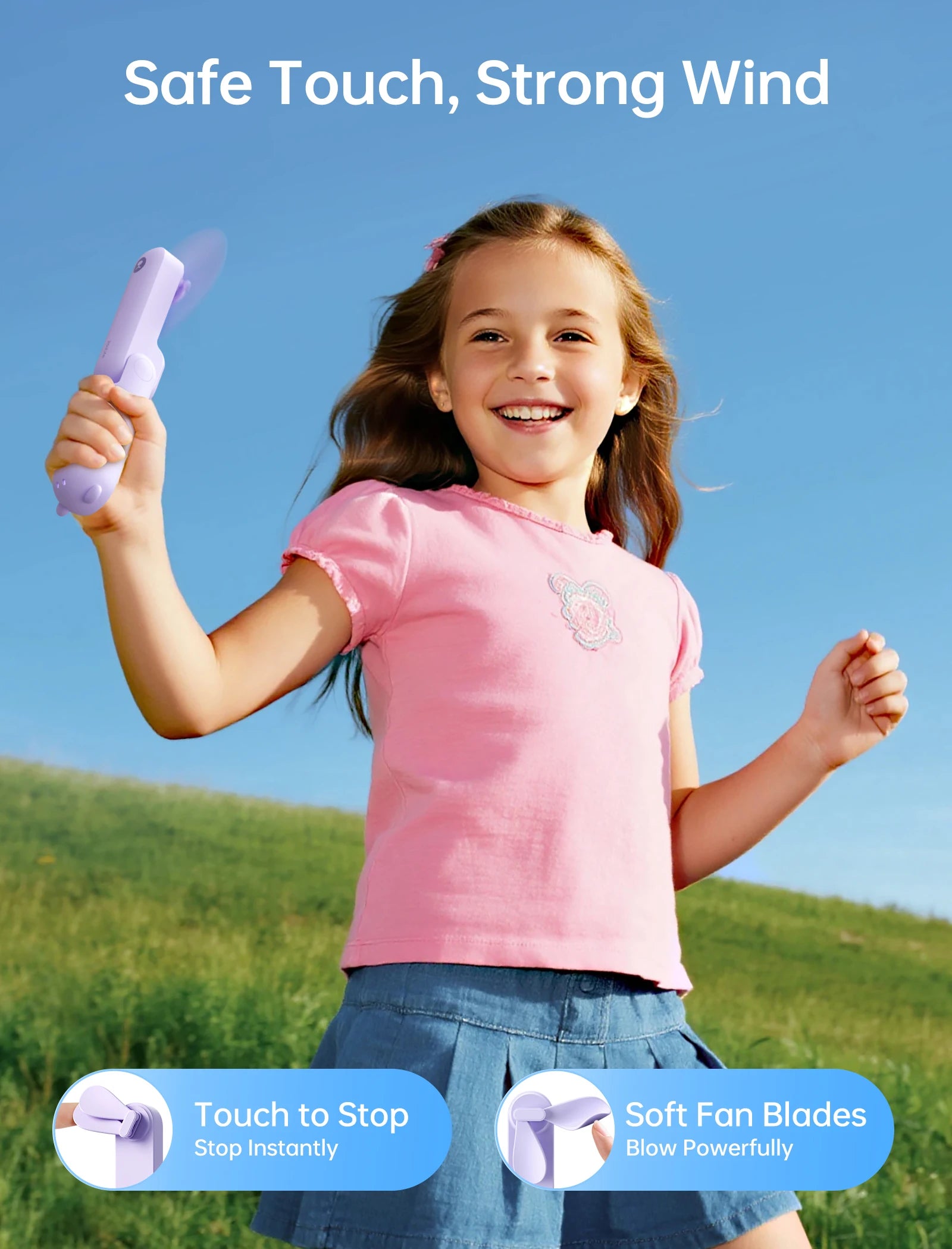 JISULIFE 3-in-1 Portable Handheld Fan – 4500mAh Battery with 37H Runtime
