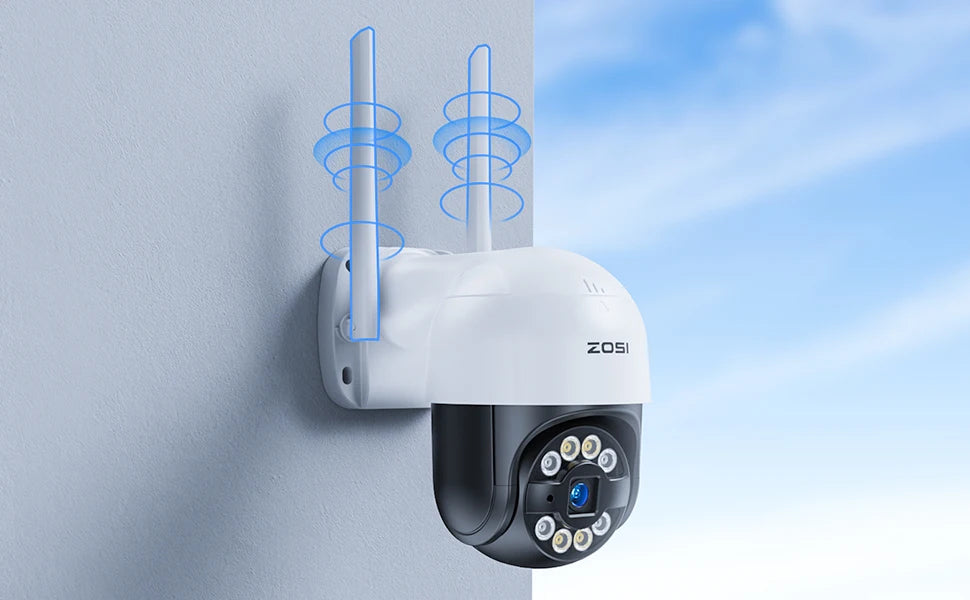 ZOSI 2K 3MP Pan/Tilt Outdoor WiFi PTZ Camera – Add‑On Camera for ZOSI NVR Systems
