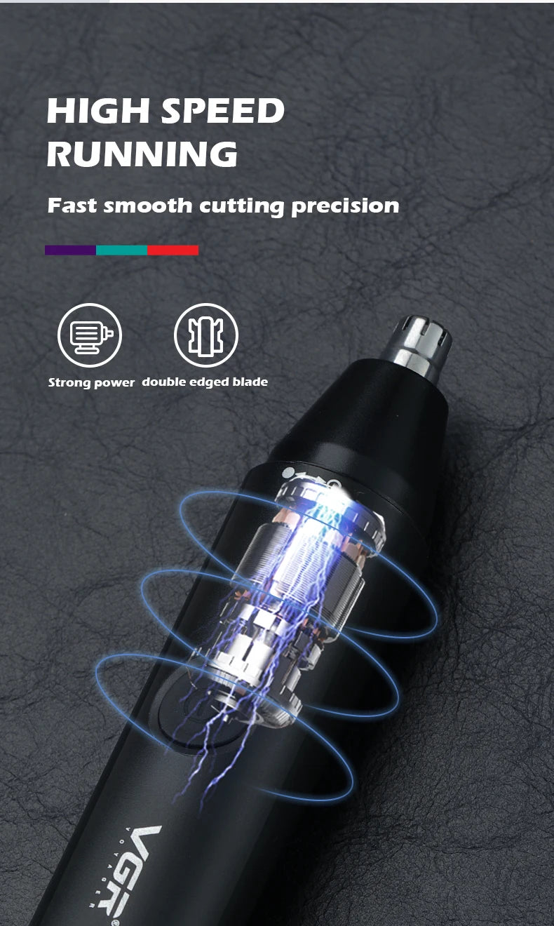 VGR Professional Nose Hair Trimmer Mini Hair Trimmer Electric Nose Trimmer 2 In 1 Clipper Portable Rechargeable Waterproof V-613