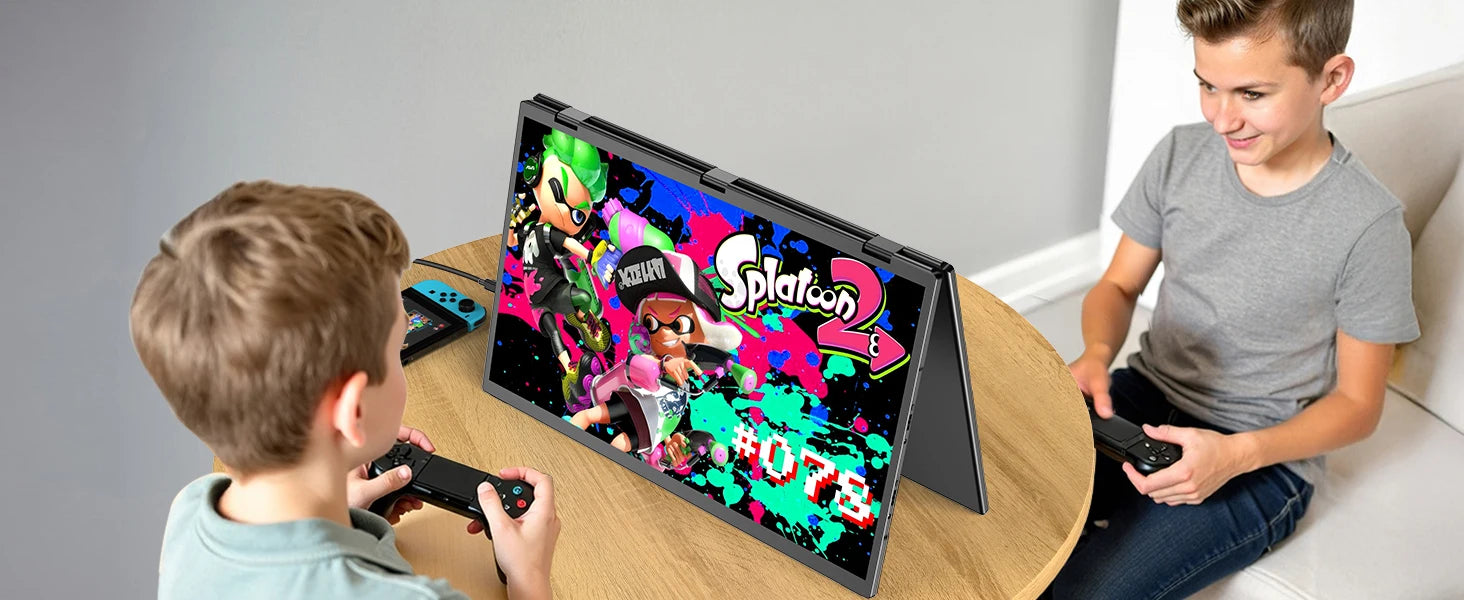 EVICIV 18.5" Touchscreen Portable Monitor 100Hz 1080P USB-C HDMI Dual Folding Stacked Gaming Display for Laptops PC Mac Phone - Limetastore