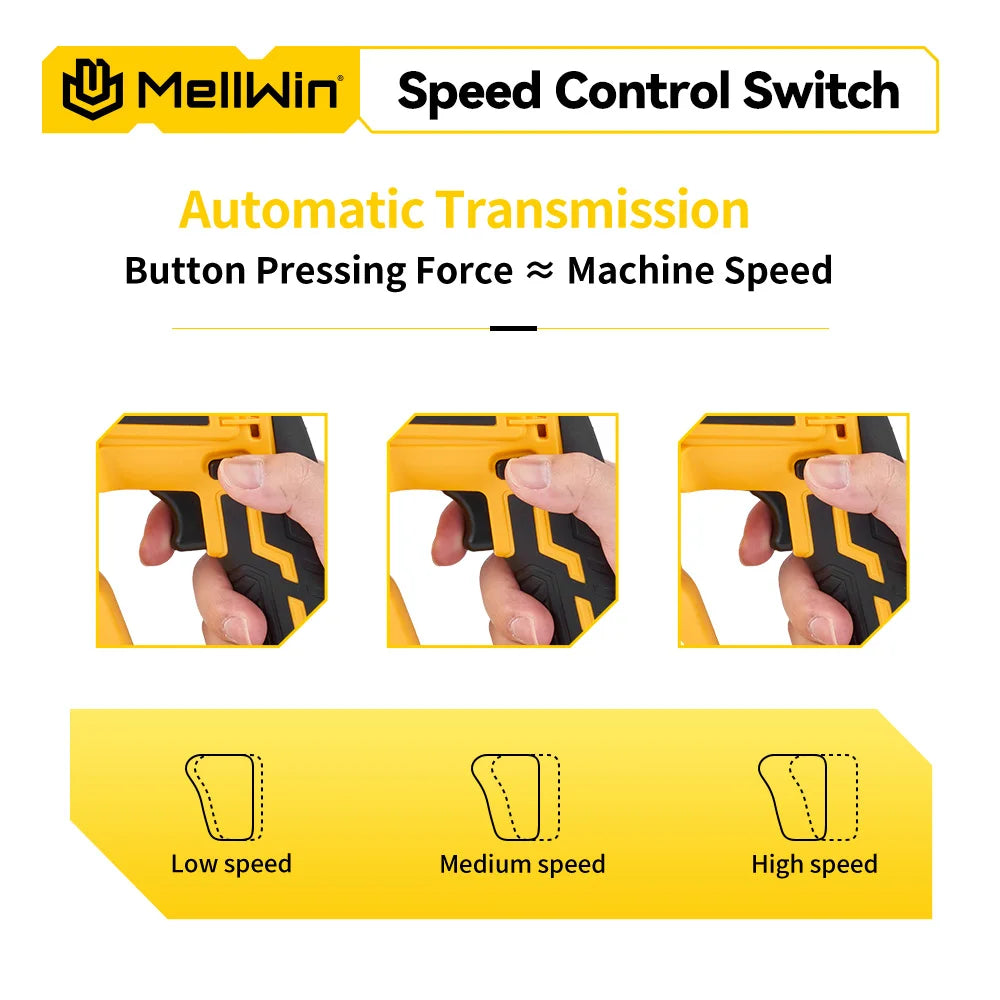 MELLWIN 3 in 1 Brushless Electric Hammer Drill Multifunction Impact Hammer for Steel Concrete Wood For Makita 18V Battery Pin - Limetastore