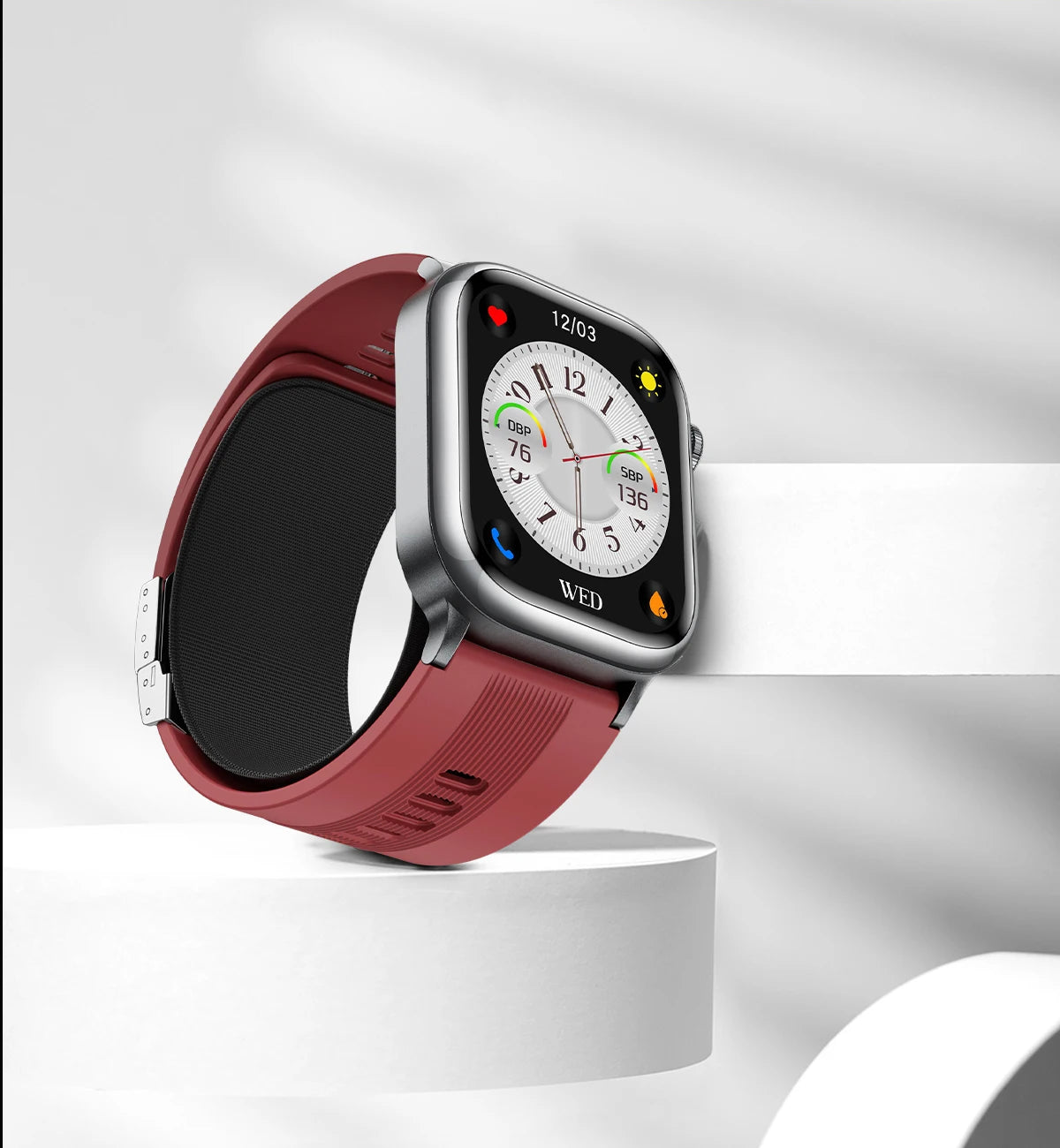 NFC Smart Watch Air Pump+Air Bag Accurate Blood Pressure Fat Health Measure BT Call Sports Tracking Sapphire Glass Smart Watch - Limetastore