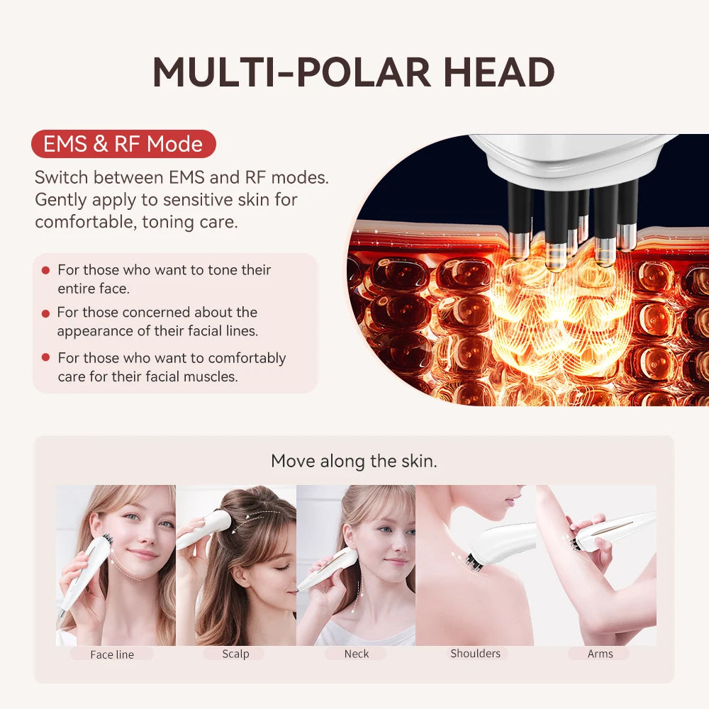 ANLAN RF Acupoint Massager | Dual‑Head RF+EMS, Skin Firming, Fatigue Relief