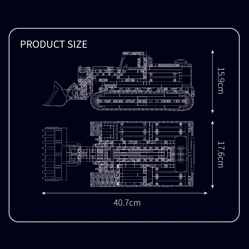 Mould King 17054 Motorized Gopher Loader Building Set | RC Technical Compact Track Loader Model - Limetastore
