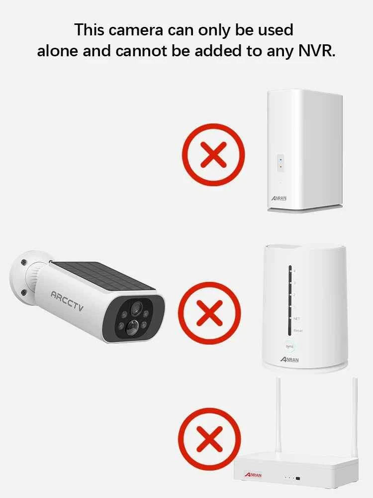 ARCCTV 4MP Solar Camera Outdoor Wireless Security Integrated Solar Wifi Camera Human Detection Color Night Vision Two Way Audio - Limetastore