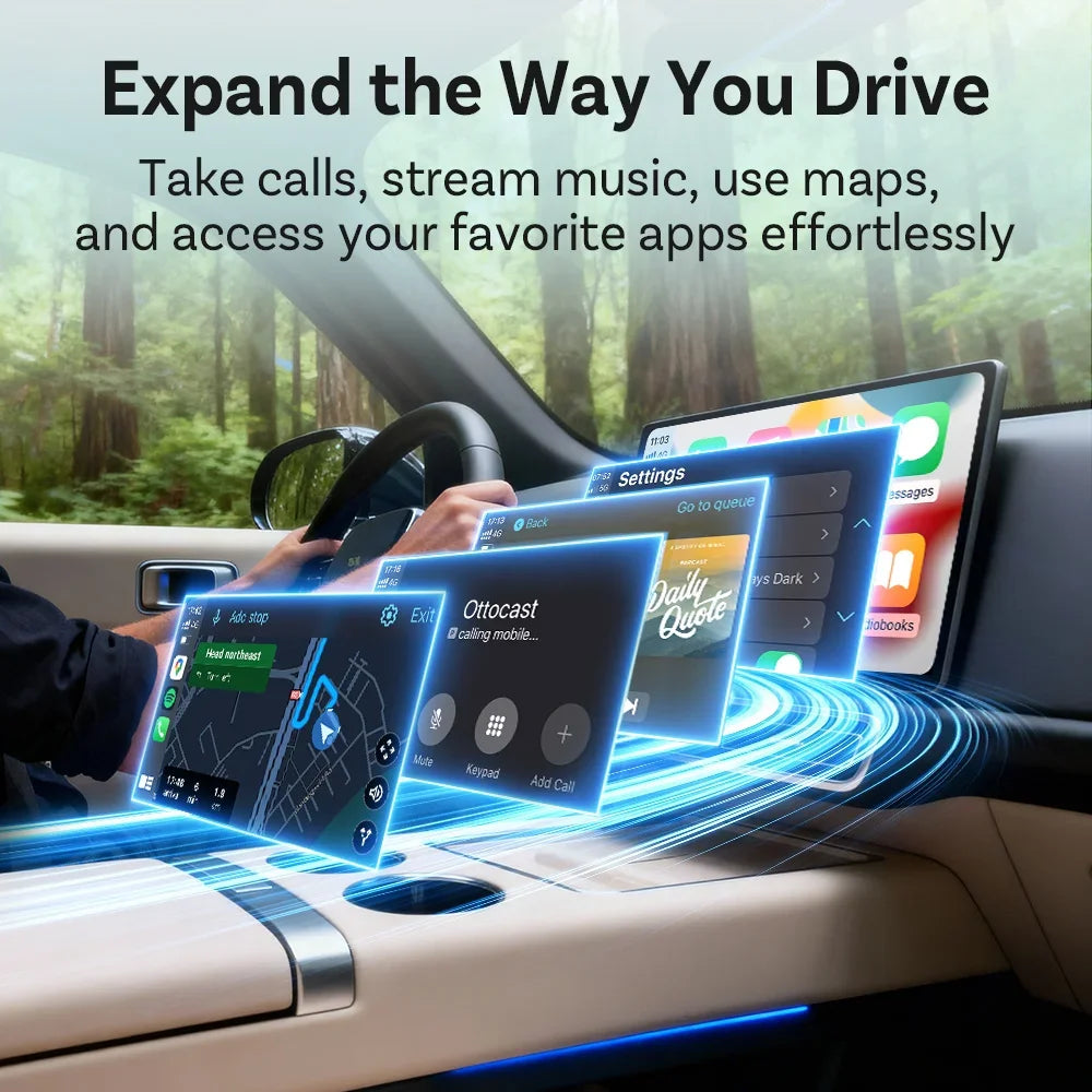 OTTOCAST Cube Mini Wireless Android Auto & CarPlay Dongle