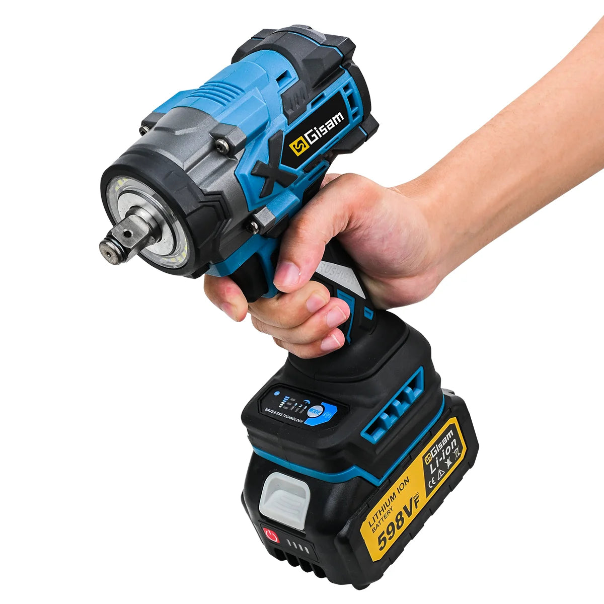 Gisam 900N.m Brushless Impact Wrench 1/2"