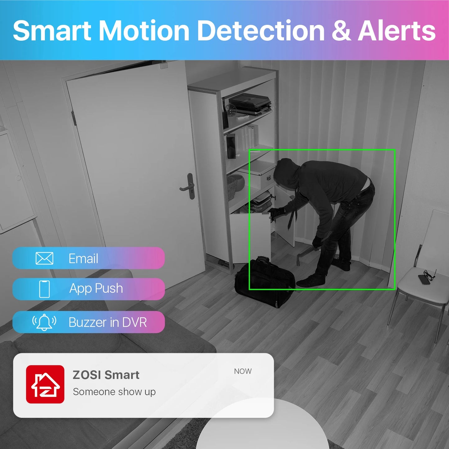 ZOSI 16CH 1080p Wired Security Camera System – H.265+ DVR with Human & Vehicle Detection