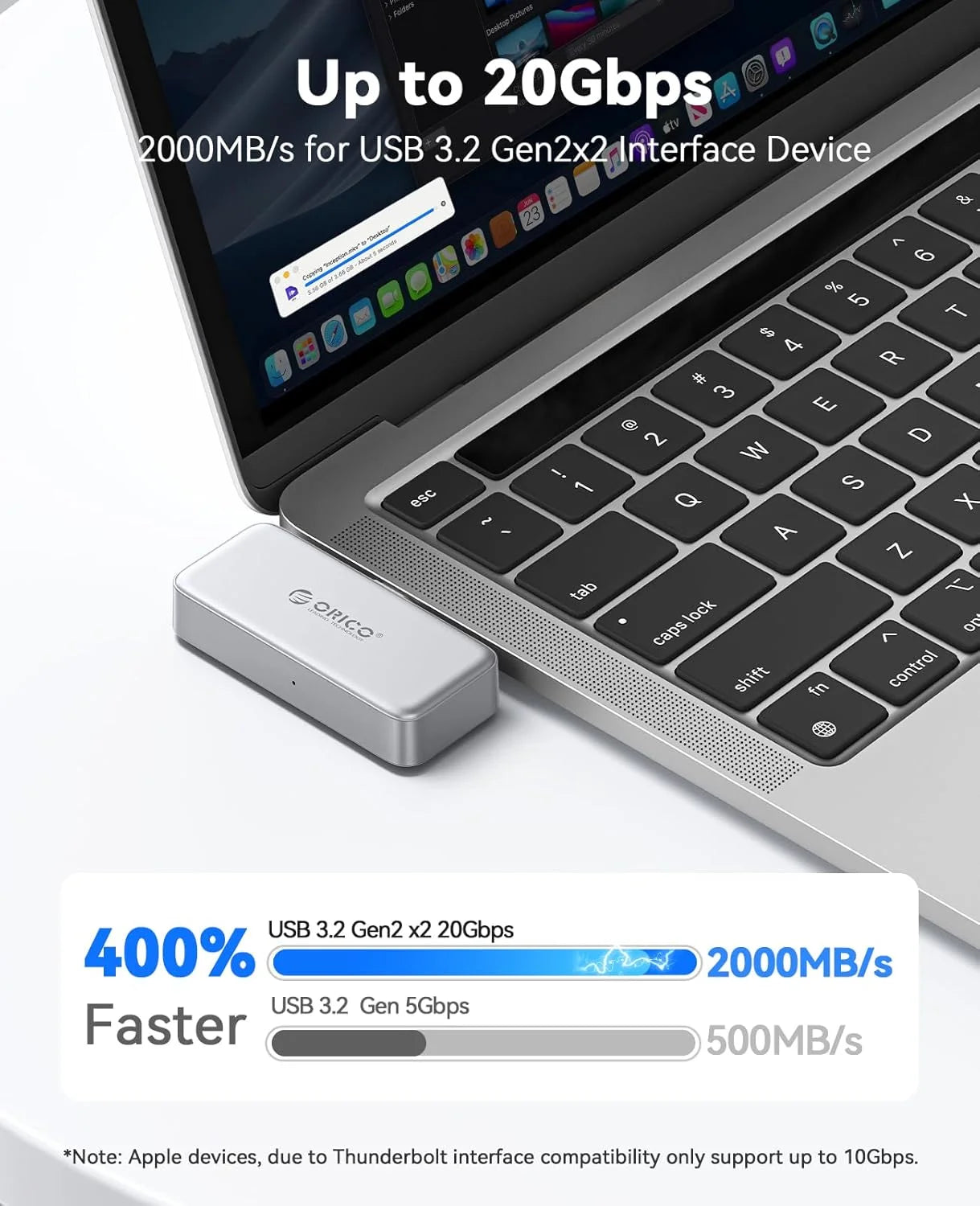 ORICO FlashPod 1TB Magnetic Mini Portable SSD with Direct USB‑C Plug