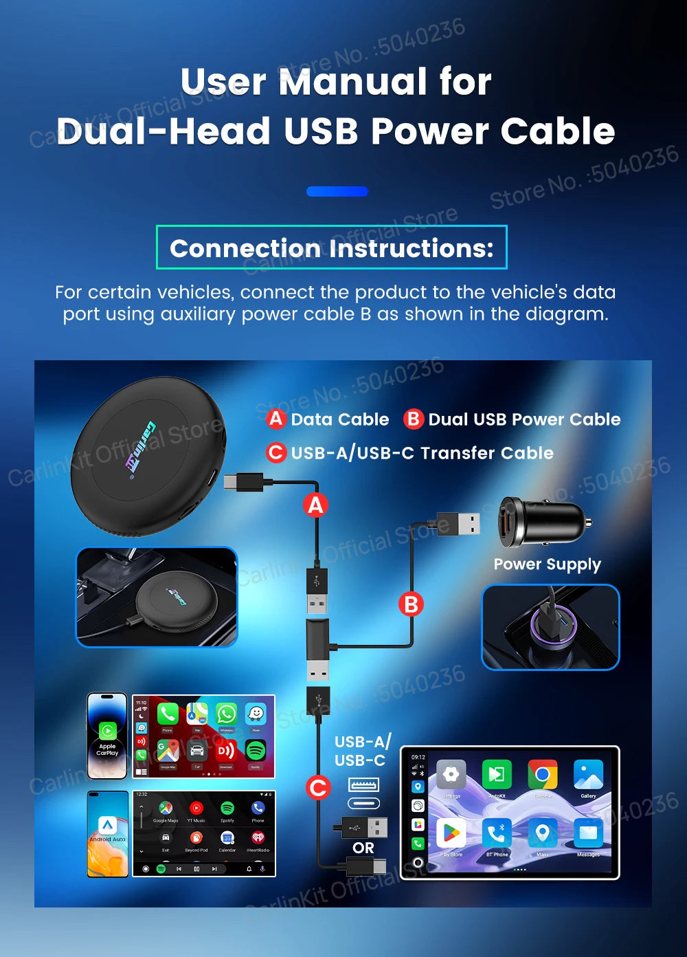 CarlinKit Android 15 Ultra2 8+128GB Wireless CarPlay AI Box