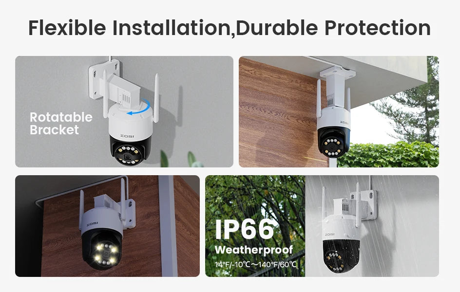 ZOSI 4K Wi‑Fi 6 Security Camera System – 8MP/5MP Pan‑Tilt Wireless IP Cameras with 2‑Way Audio