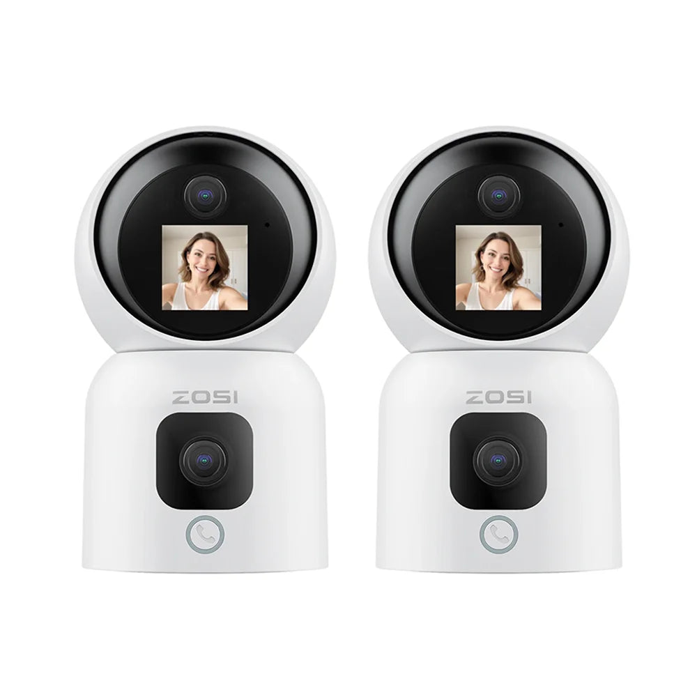 ZOSI Smart Baby Cam – WiFi PTZ Indoor Camera with AI Auto‑Tracking, 360° Panoramic View