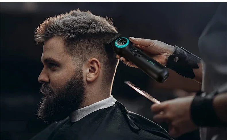 VGR Hair Trimmer Professional Barber Hair Clipper Electric 8000 RPM Hair Cutting Machine Haircut Cordless Trimmer for Men V-990