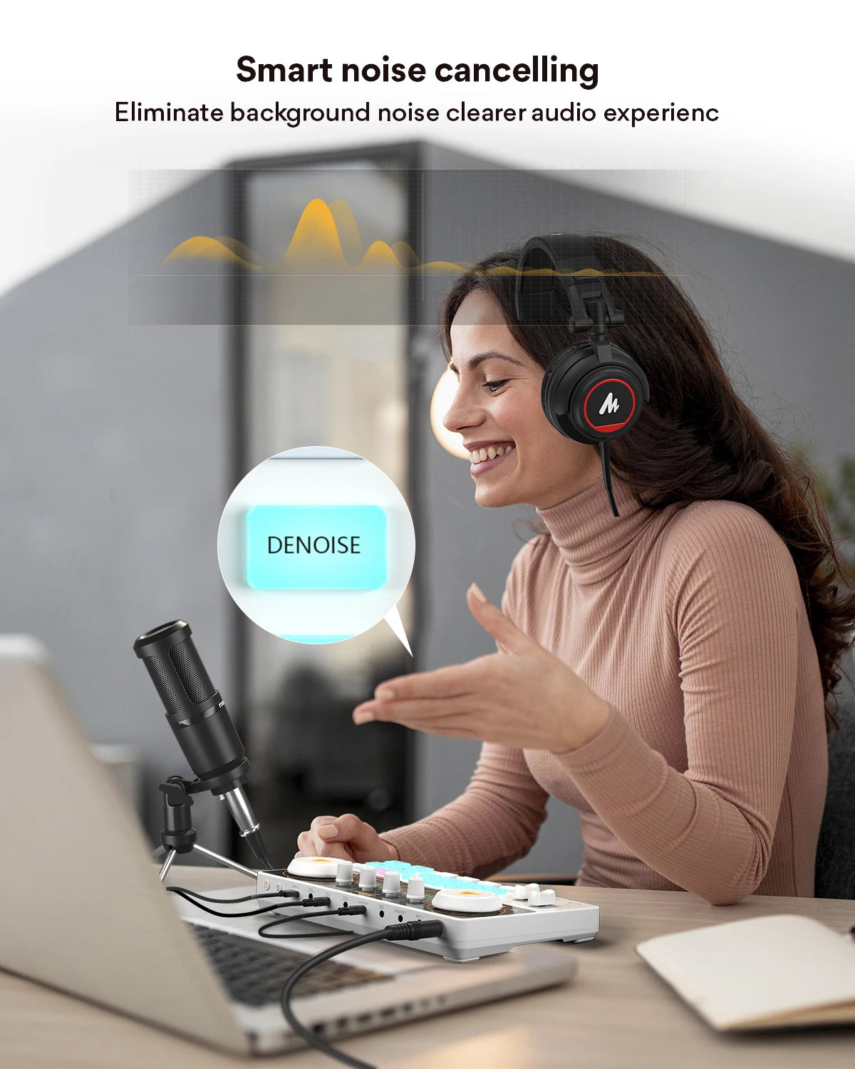Maono AM200‑S1 Sound Card & Microphone Set | All‑in‑One Streaming Studio
