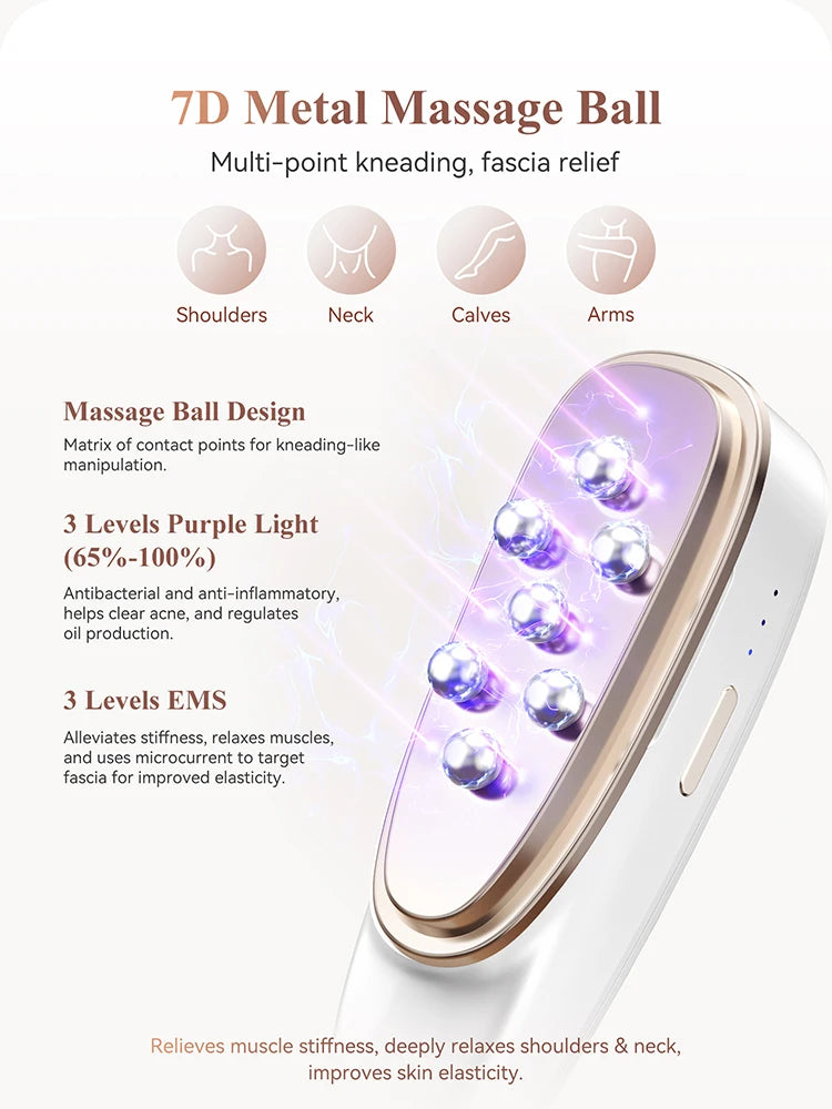 ANLAN 2‑in‑1 Guasha Device | EMS Dual‑Frequency, Hot/Cold, Facial & Body