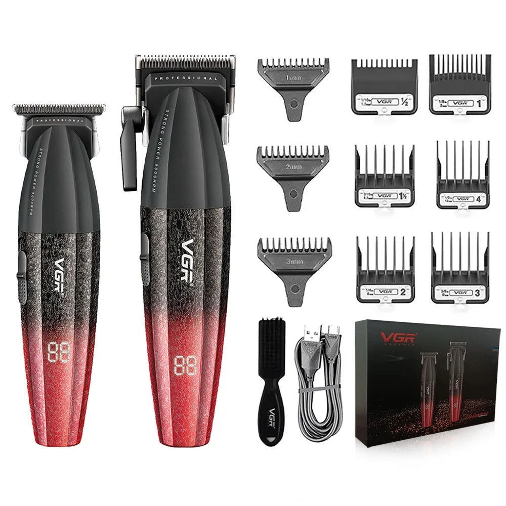 VGR Hair Trimmer Professional Hair Cutting Machine Electric Shaver Cordless Barber Clipper Rechargeable Trimmer for Men V-640