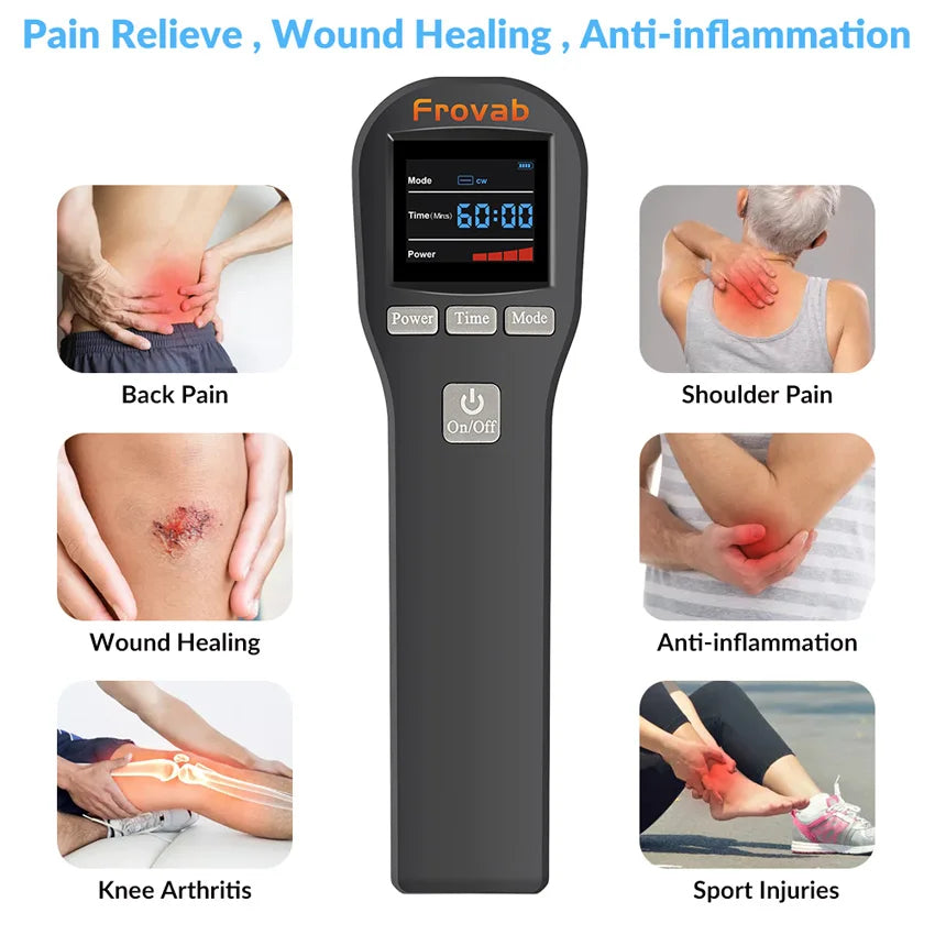 Professional Cold Laser Physiotherapy Device – 4x 808nm & 16x 650nm Infrared Red Light Therapy