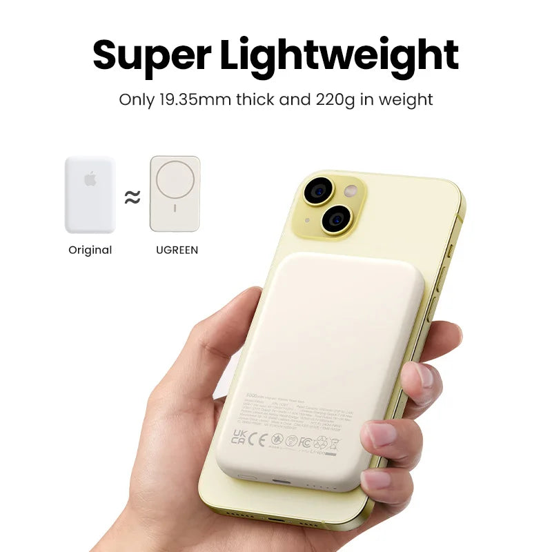UGREEN PD20W Magnetic Power Bank – 10000mAh Portable Wireless Fast Charging External Battery